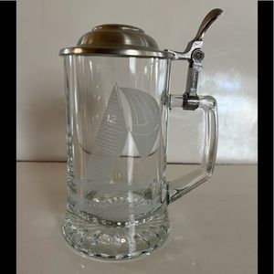 ALWE Americas Cup Old Spice Glass Beer Stein
